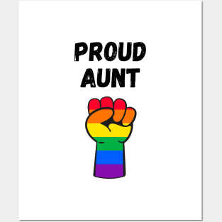 Proud Aunt Rainbow Pride T Shirt Design Posters and Art